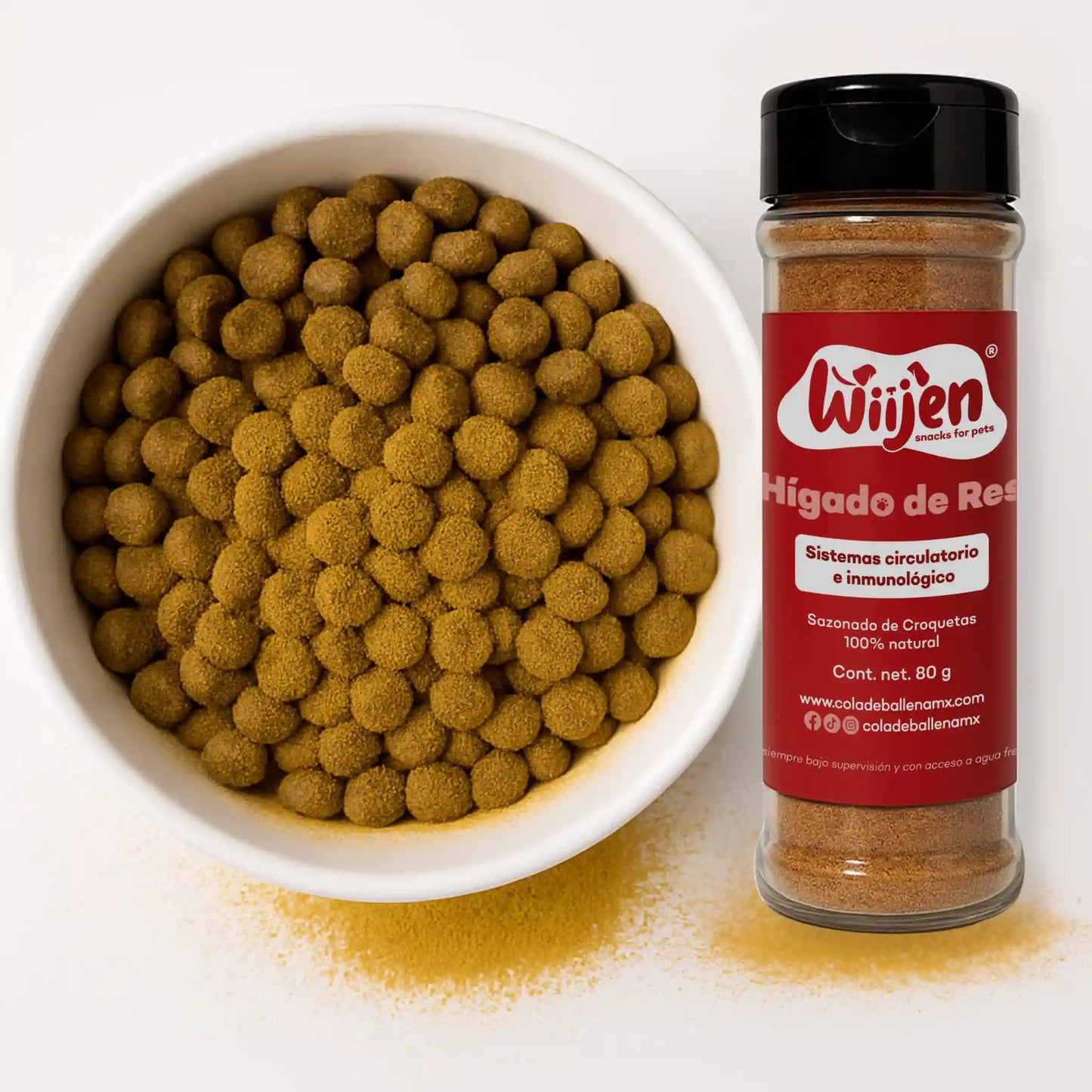 Polvo Sazonador de Croquetas de Hígado de Res para Perros