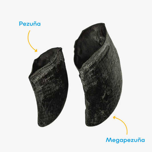 Diferencia de tamaño de pezuña y megapezuña