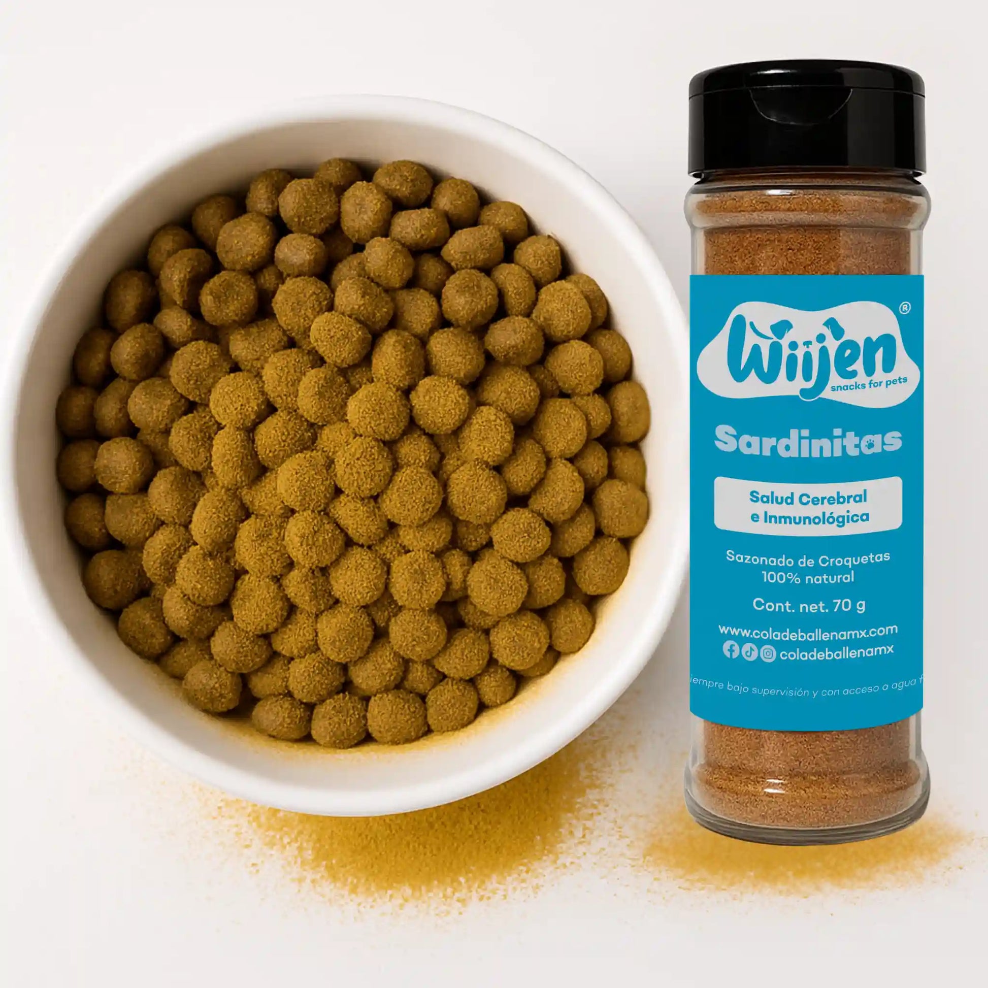 Polvo Sazonador de Croquetas de Sardinas para Perros